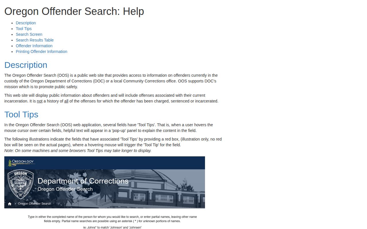 Oregon OOS help for a Josephine County inmate projected release date